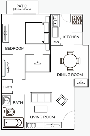 One Bedroom / One Bath - 800 Sq.Ft.*